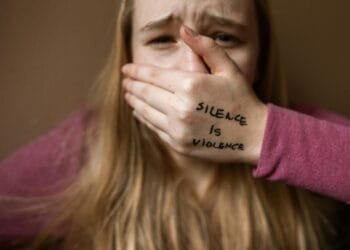 Powerful image highlighting the message 'Silence is Violence' to raise awareness on social issues.