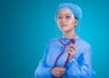 woman, doctor, surgeon, physician, nurse, hospital worker, healthcare worker, stethoscope, medicine, doctor, doctor, doctor, doctor, doctor, nurse