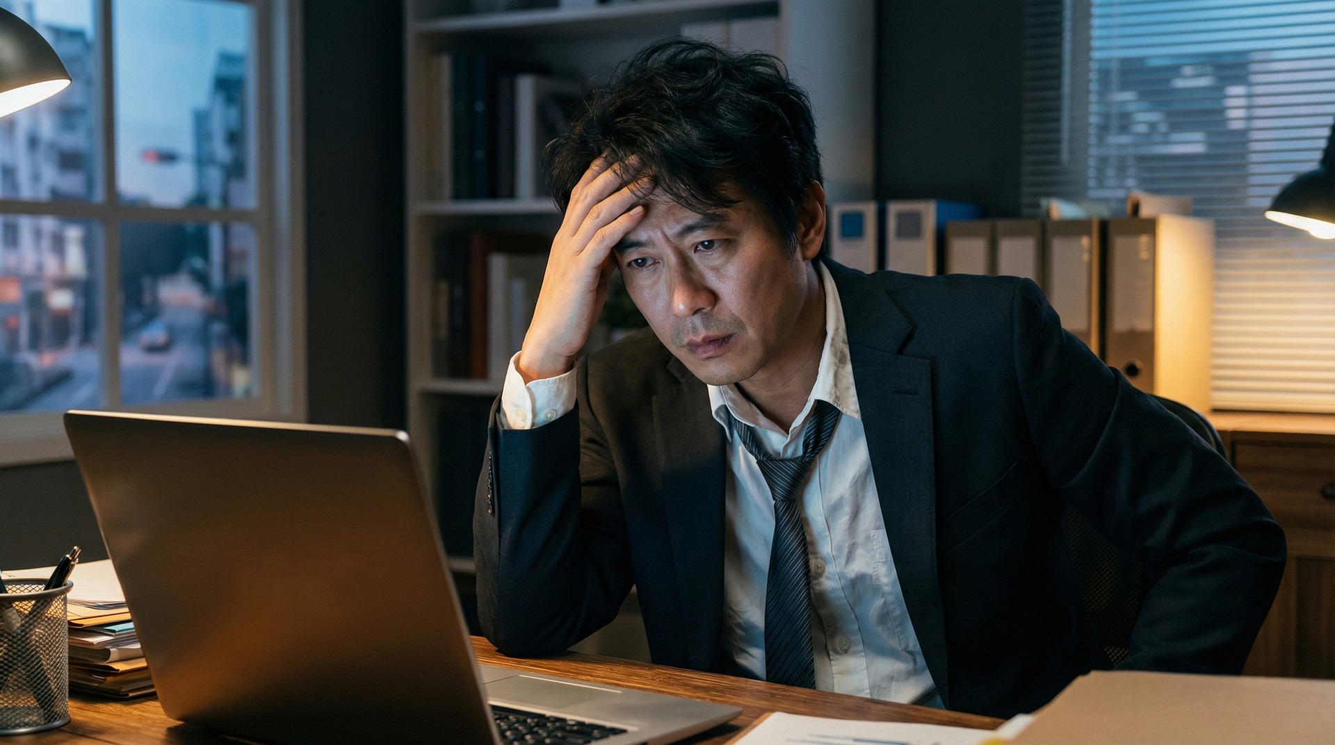 Professional pausing after work while beginning a burnout recovery plan.